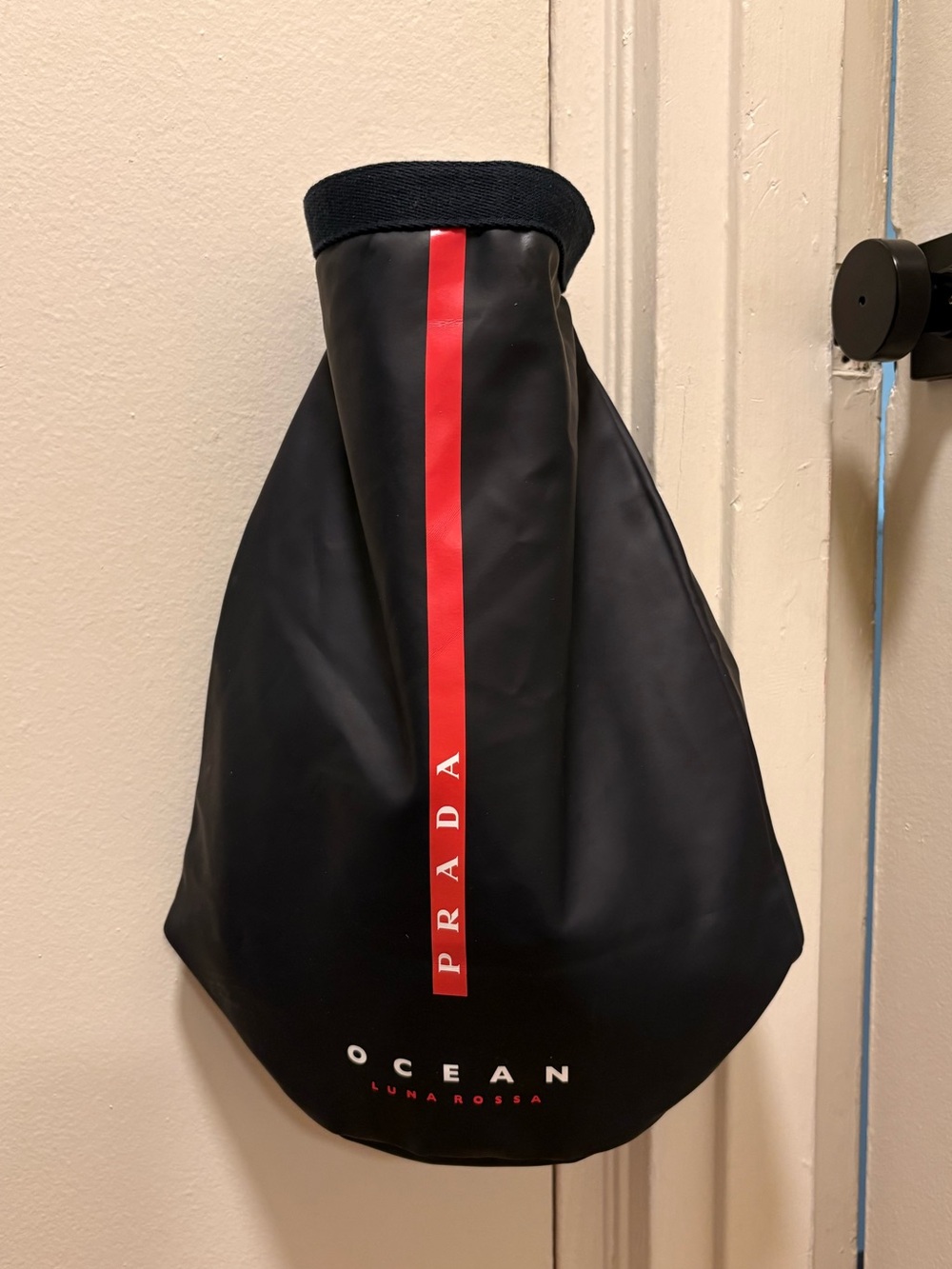 Prada Ocean Luna Rosa waterproof navy bucket bag